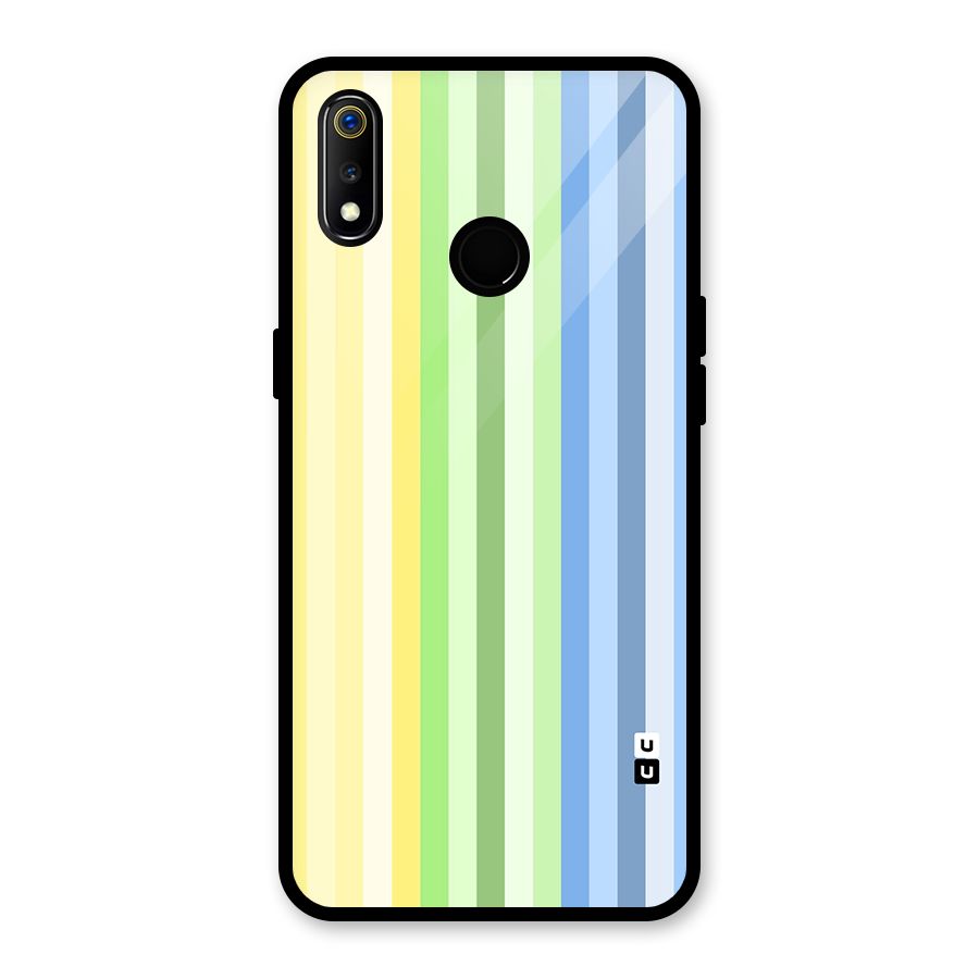 Minimal Pastel Shades Stripes Back Case for Realme 3