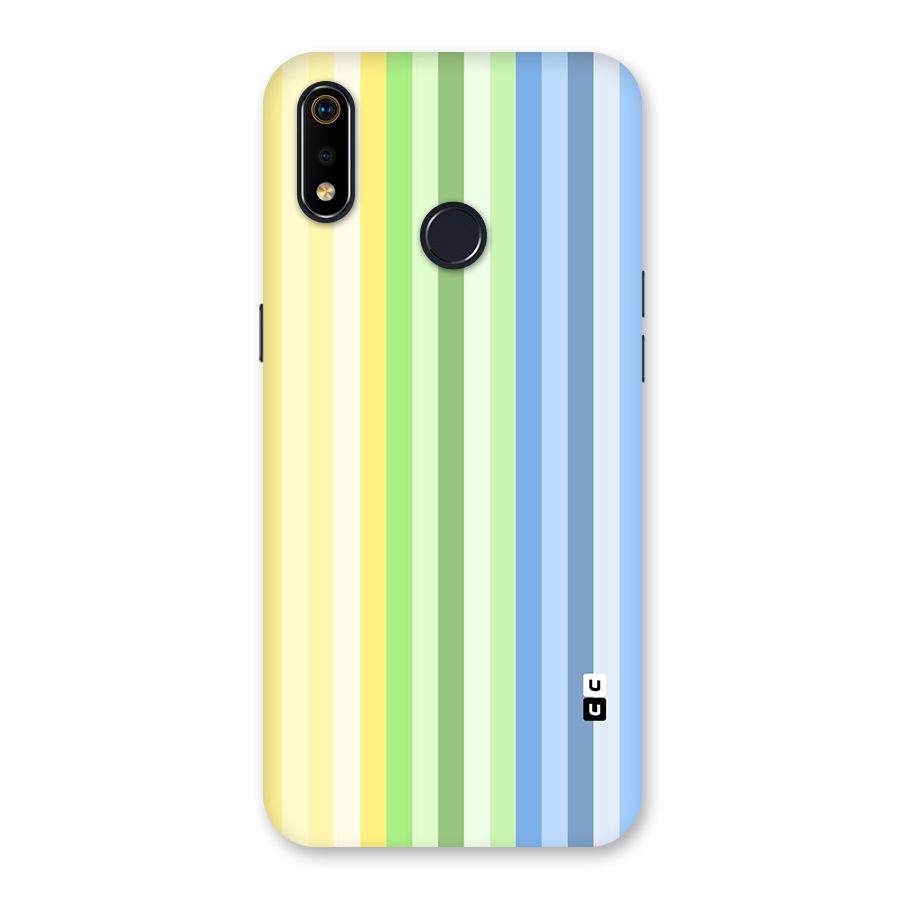 Minimal Pastel Shades Stripes Back Case for Realme 3i