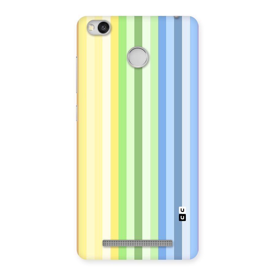Minimal Pastel Shades Stripes Back Case for Redmi 3S Prime