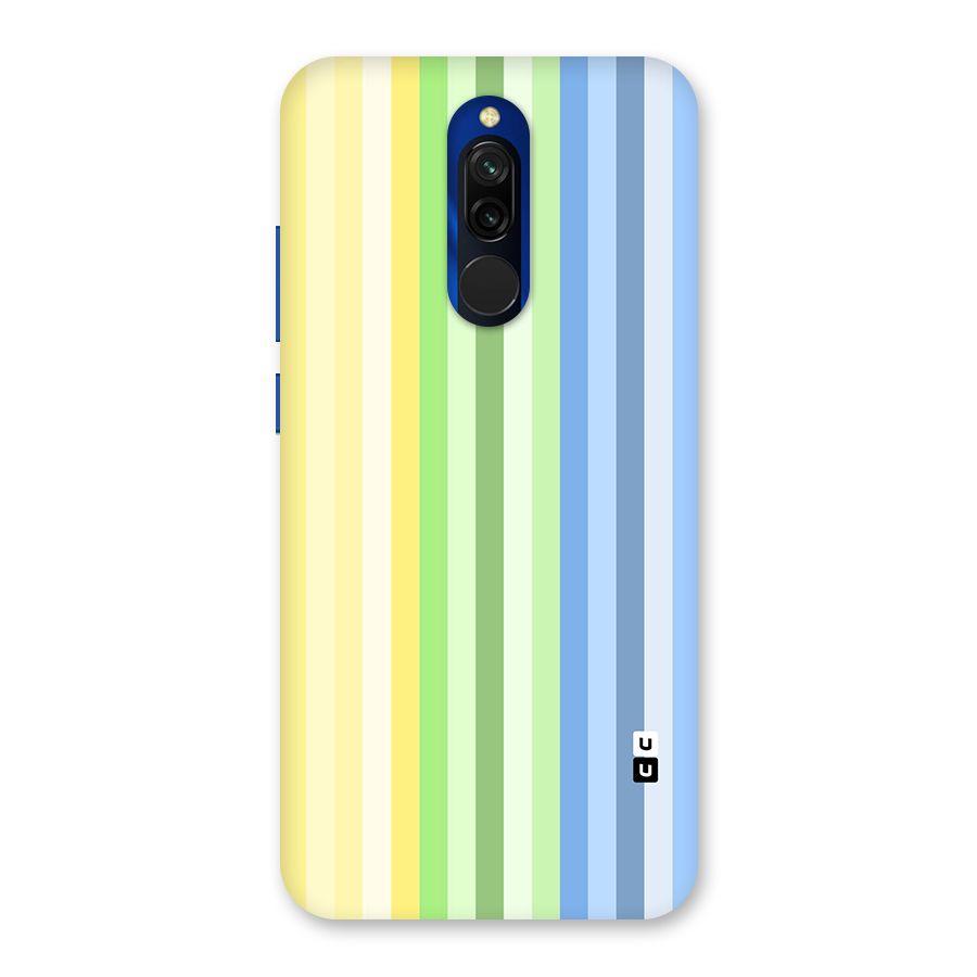Minimal Pastel Shades Stripes Back Case for Redmi 8