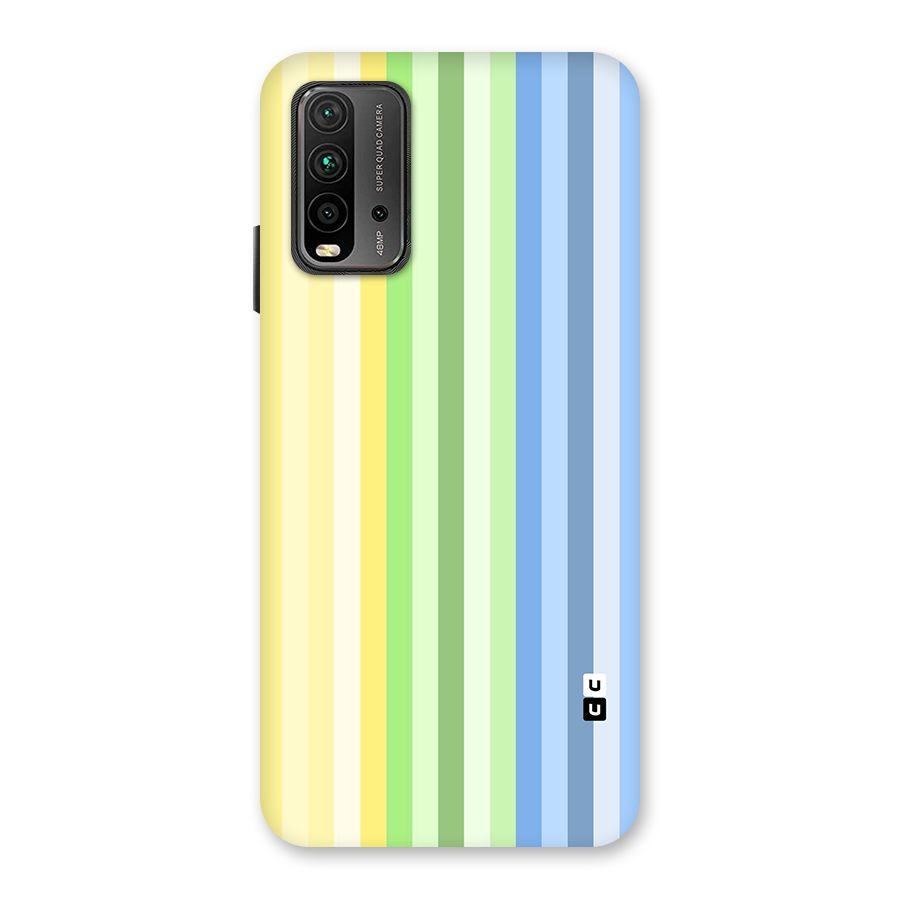 Minimal Pastel Shades Stripes Back Case for Redmi 9 Power