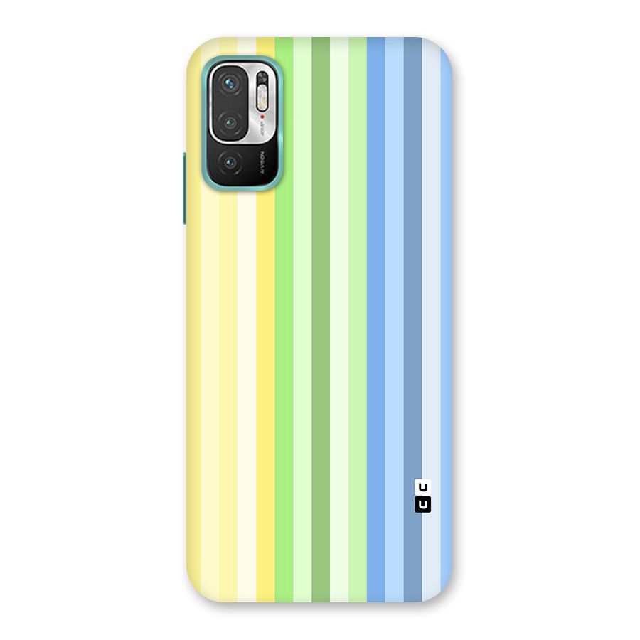 Minimal Pastel Shades Stripes Back Case for Redmi Note 10T 5G