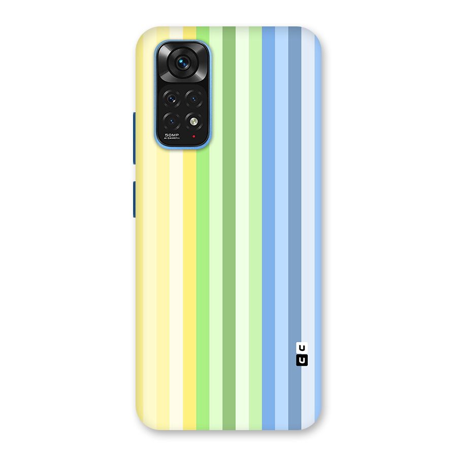 Minimal Pastel Shades Stripes Back Case for Redmi Note 11S