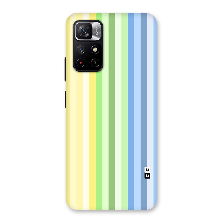 Minimal Pastel Shades Stripes Back Case for Redmi Note 11T 5G