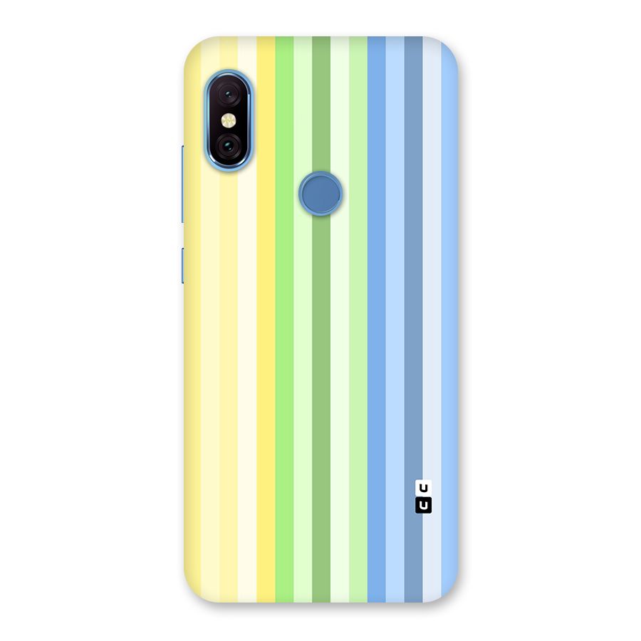 Minimal Pastel Shades Stripes Back Case for Redmi Note 6 Pro