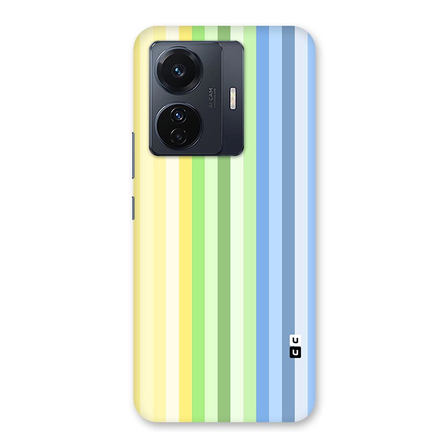 Minimal Pastel Shades Stripes Back Case for Vivo T1 Pro