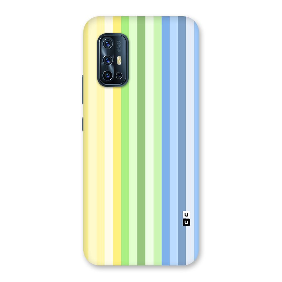 Minimal Pastel Shades Stripes Back Case for Vivo V17