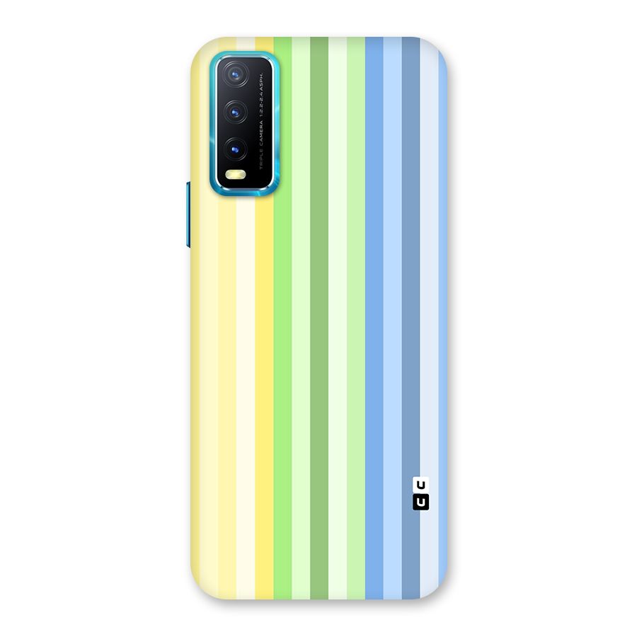 Minimal Pastel Shades Stripes Back Case for Vivo Y20