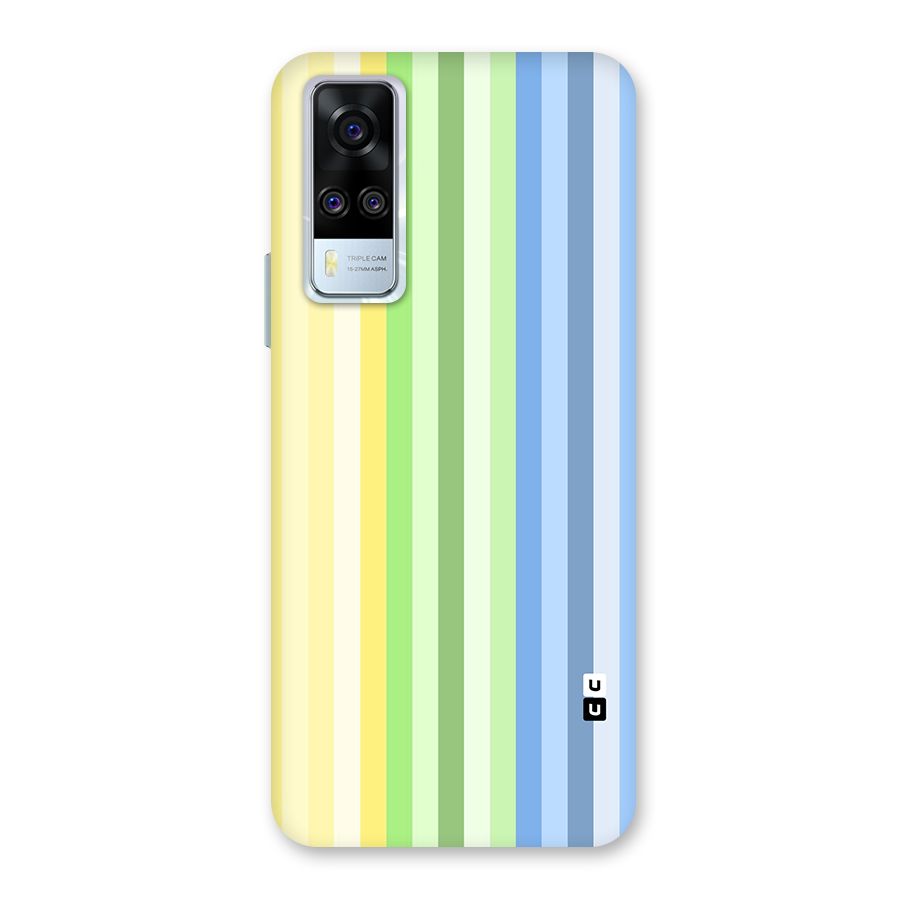 Minimal Pastel Shades Stripes Back Case for Vivo Y31