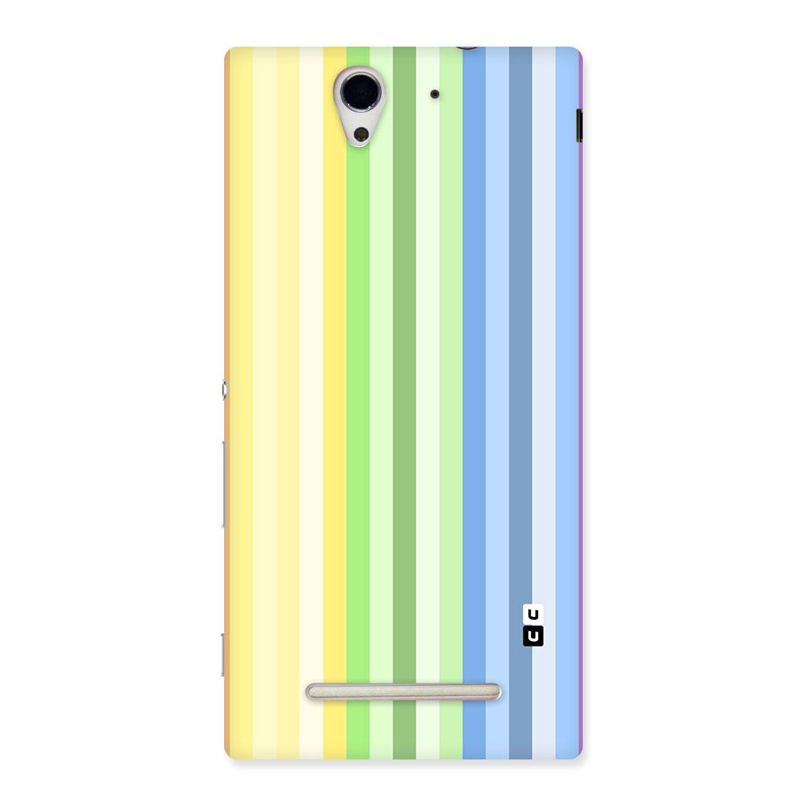 Minimal Pastel Shades Stripes Back Case for Xperia C3