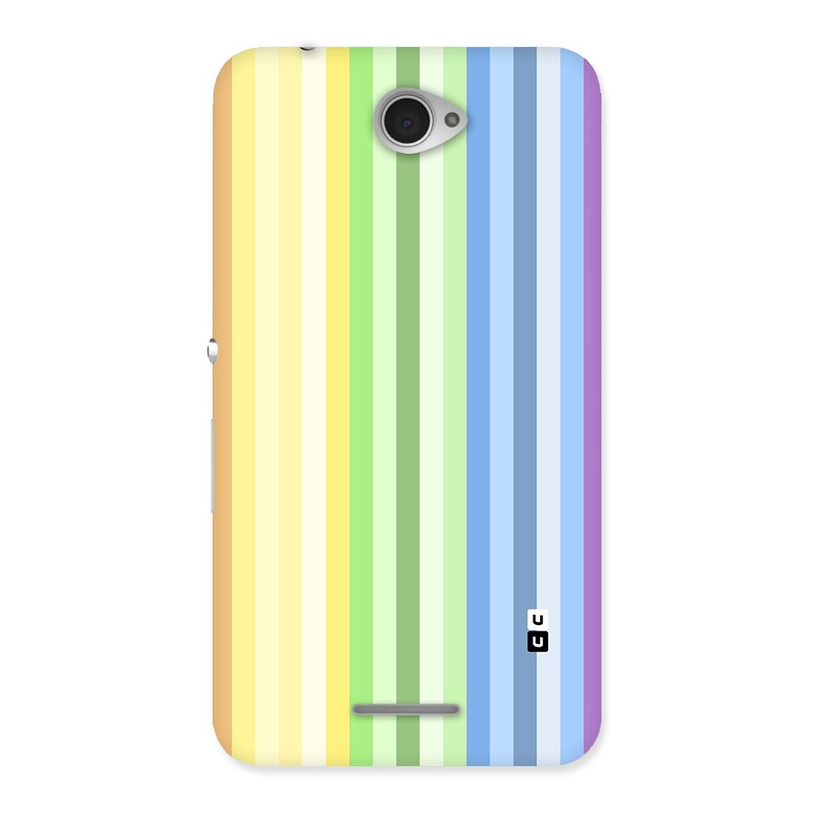Minimal Pastel Shades Stripes Back Case for Xperia E4