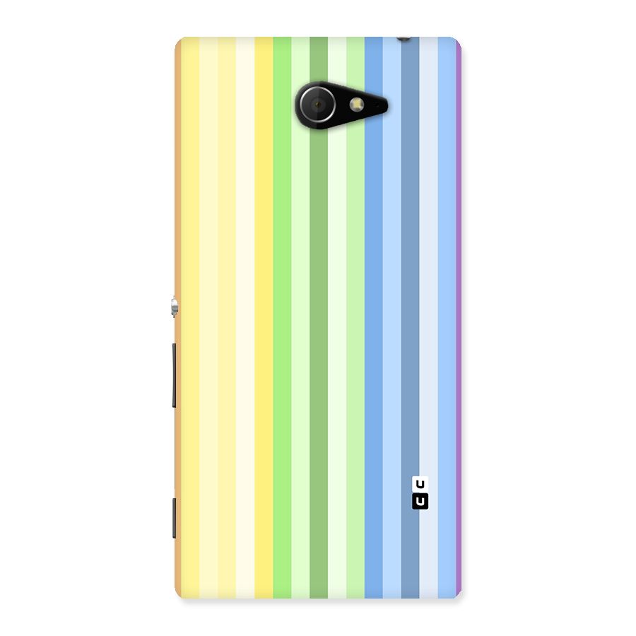 Minimal Pastel Shades Stripes Back Case for Xperia M2