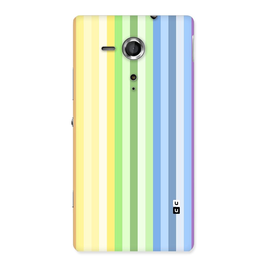 Minimal Pastel Shades Stripes Back Case for Xperia Sp