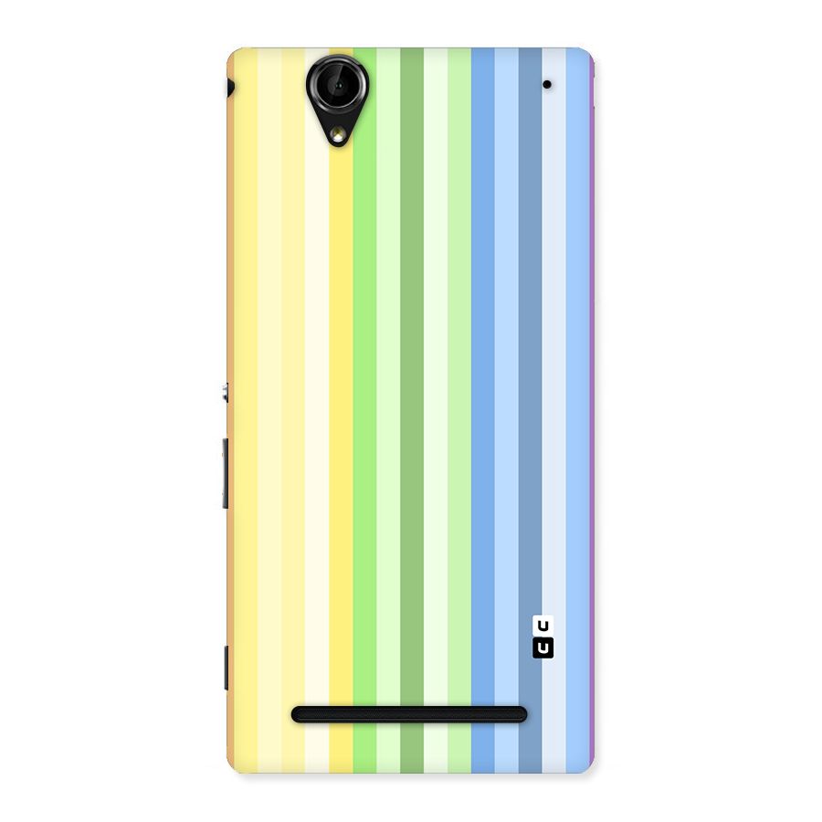 Minimal Pastel Shades Stripes Back Case for Xperia T2