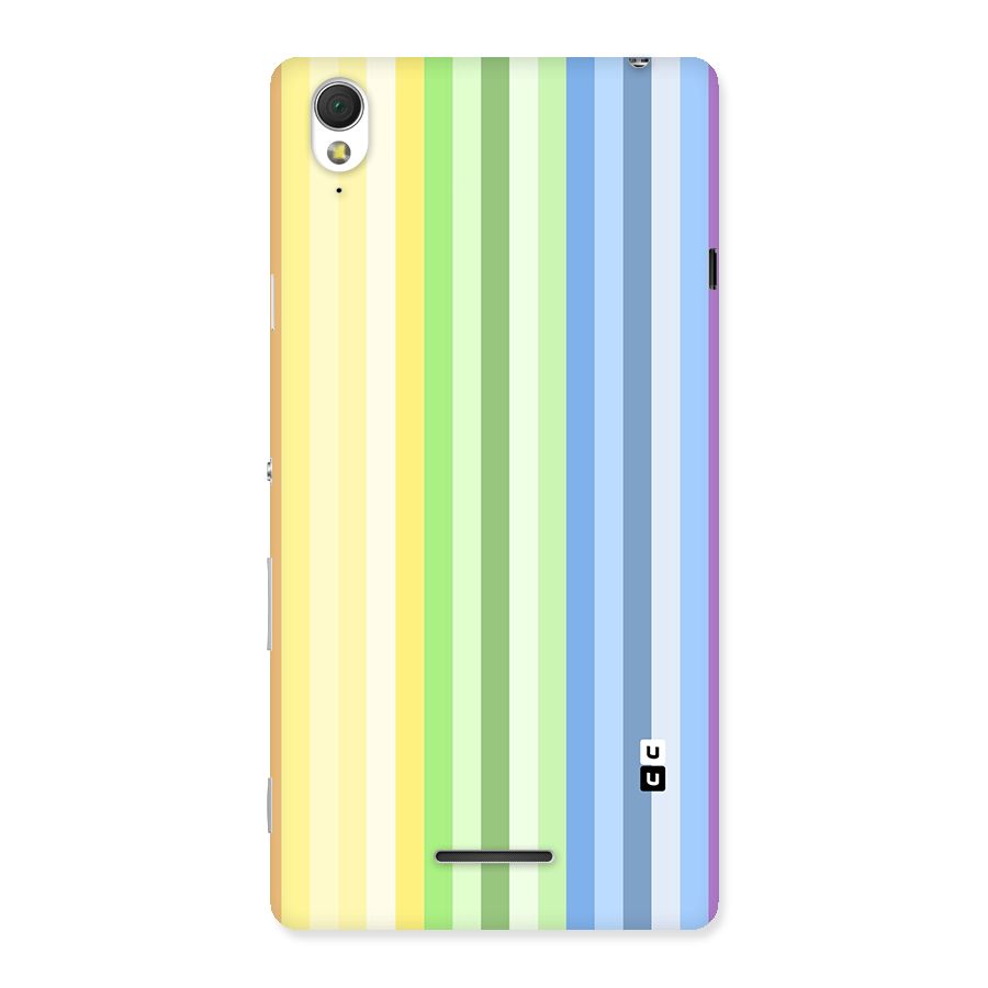 Minimal Pastel Shades Stripes Back Case for Xperia T3