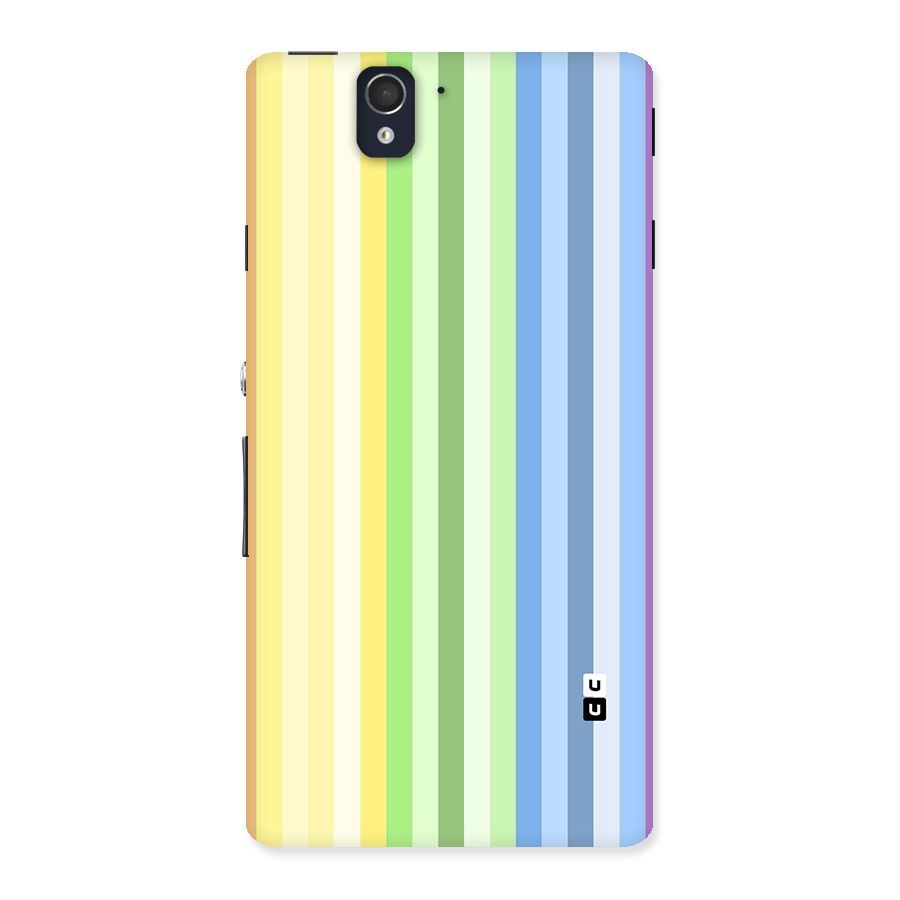 Minimal Pastel Shades Stripes Back Case for Xperia Z