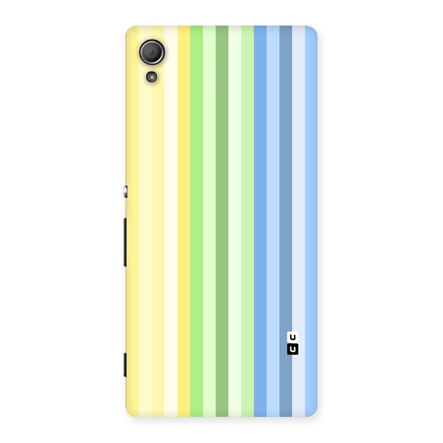 Minimal Pastel Shades Stripes Back Case for Xperia Z3 Plus
