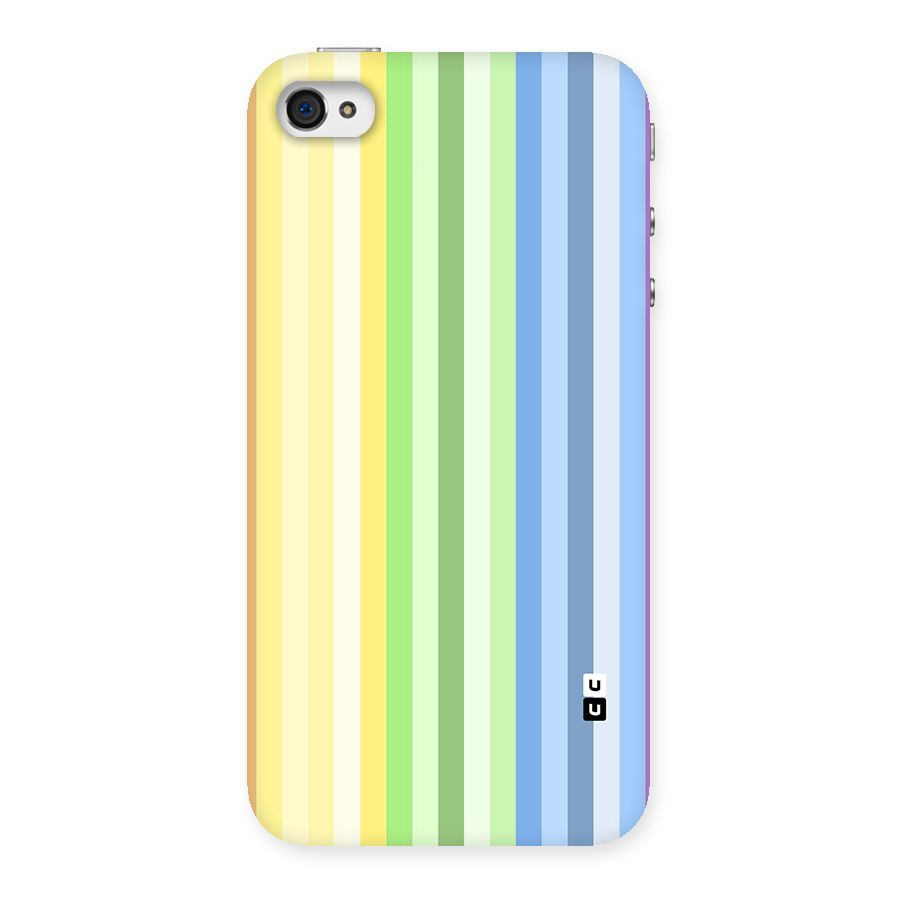 Minimal Pastel Shades Stripes Back Case for iPhone 4 4s