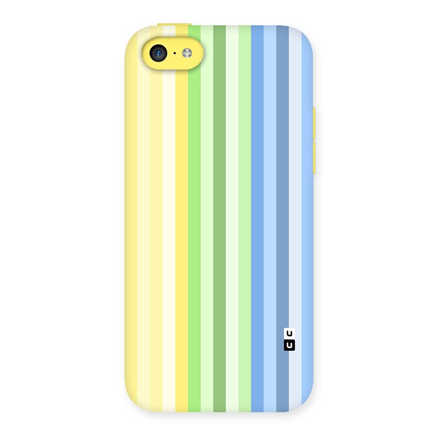 Minimal Pastel Shades Stripes Back Case for iPhone 5C