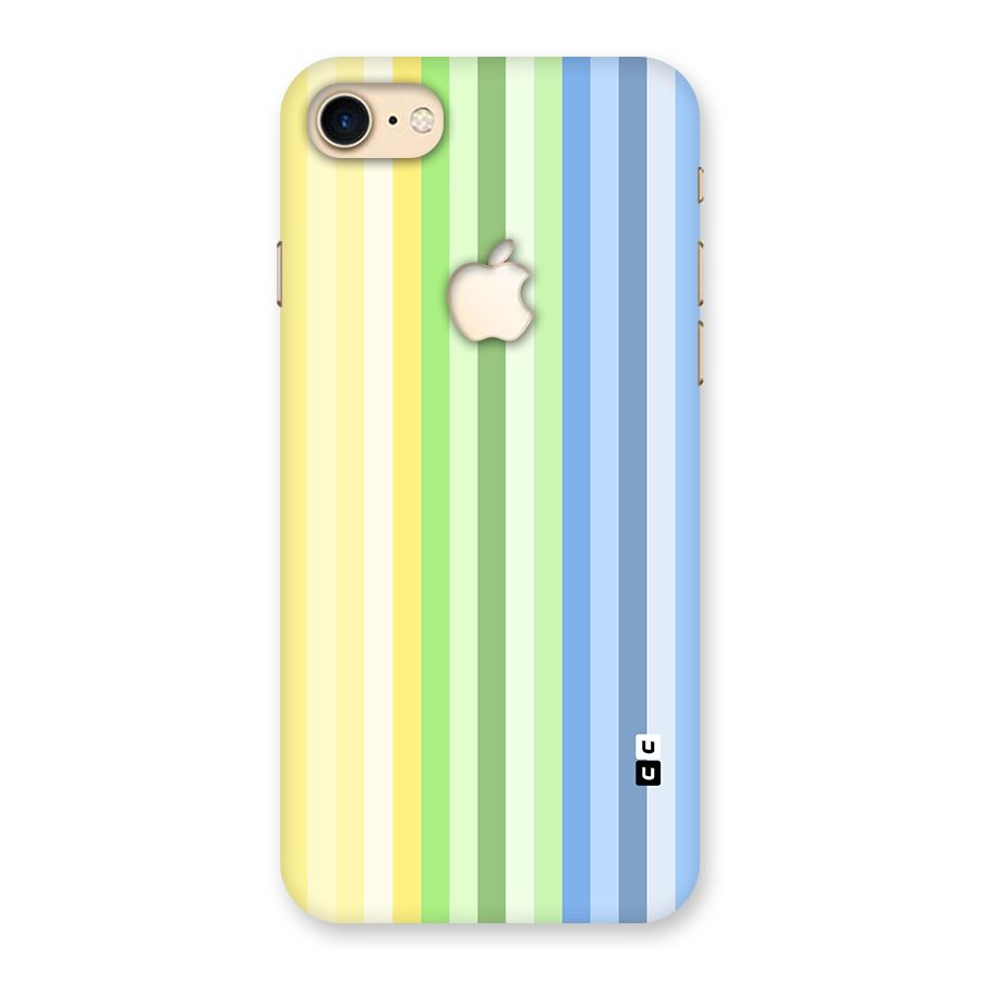 Minimal Pastel Shades Stripes Back Case for iPhone 7 Apple Cut