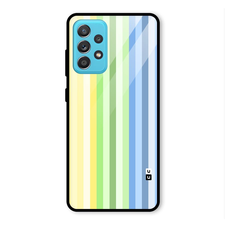 Minimal Pastel Shades Stripes Glass Back Case for Galaxy A52s 5G