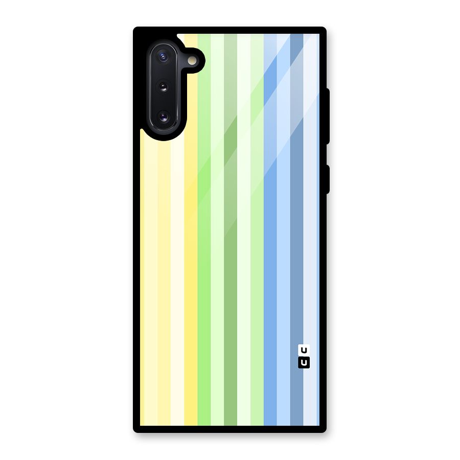 Minimal Pastel Shades Stripes Glass Back Case for Galaxy Note 10