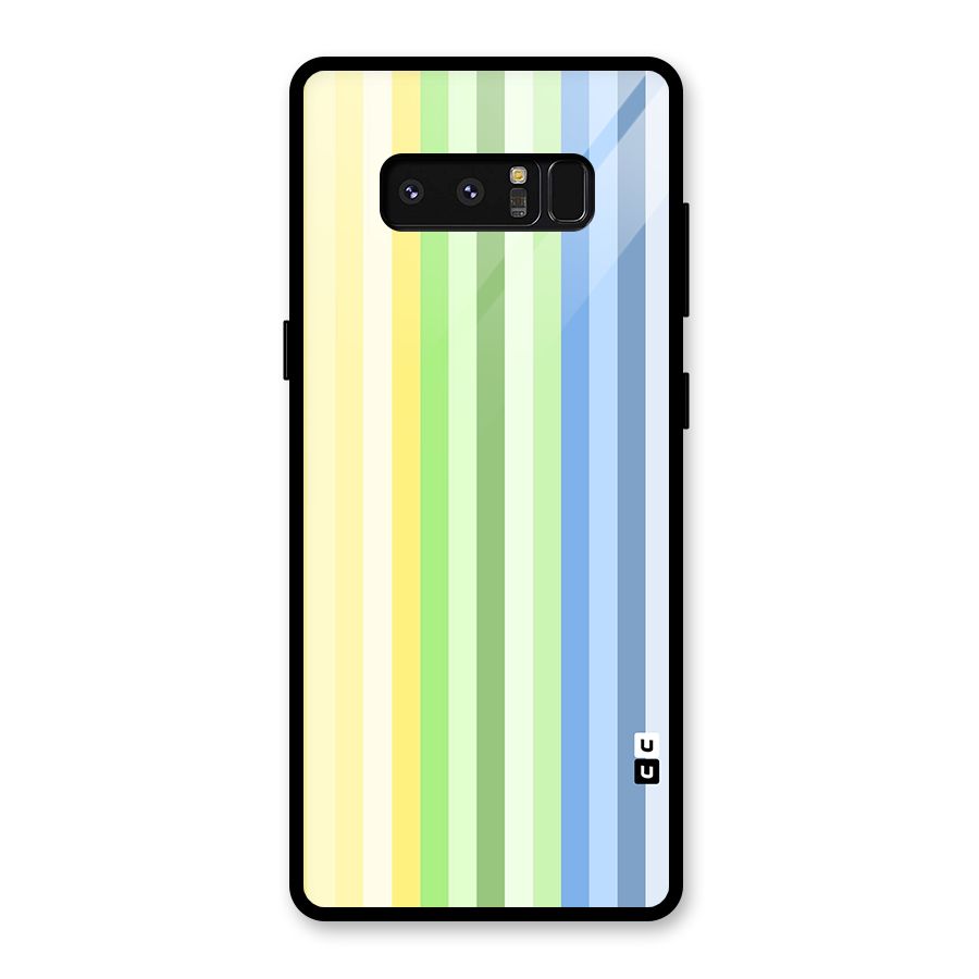 Minimal Pastel Shades Stripes Glass Back Case for Galaxy Note 8