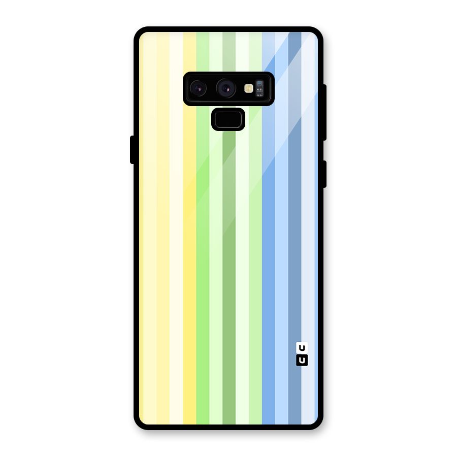 Minimal Pastel Shades Stripes Glass Back Case for Galaxy Note 9