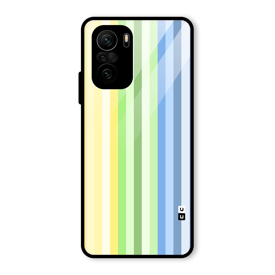 Minimal Pastel Shades Stripes Glass Back Case for Mi 11X Pro