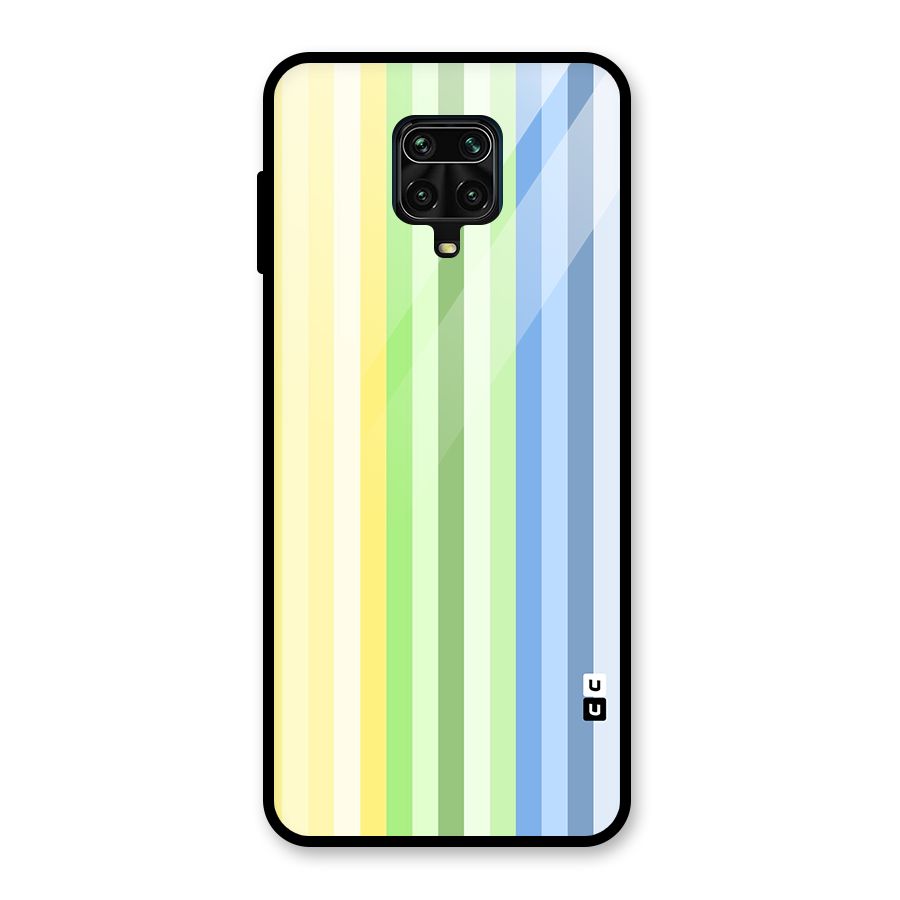 Minimal Pastel Shades Stripes Glass Back Case for Poco M2 Pro