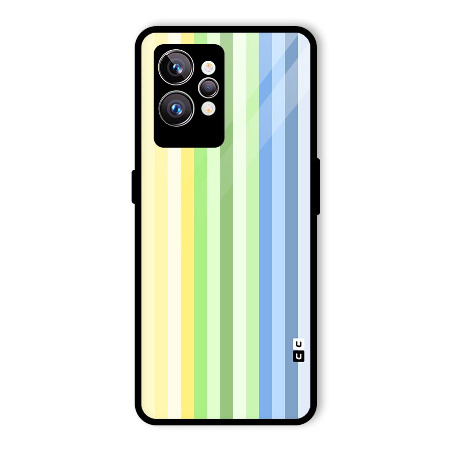 Minimal Pastel Shades Stripes Glass Back Case for Realme GT2 Pro