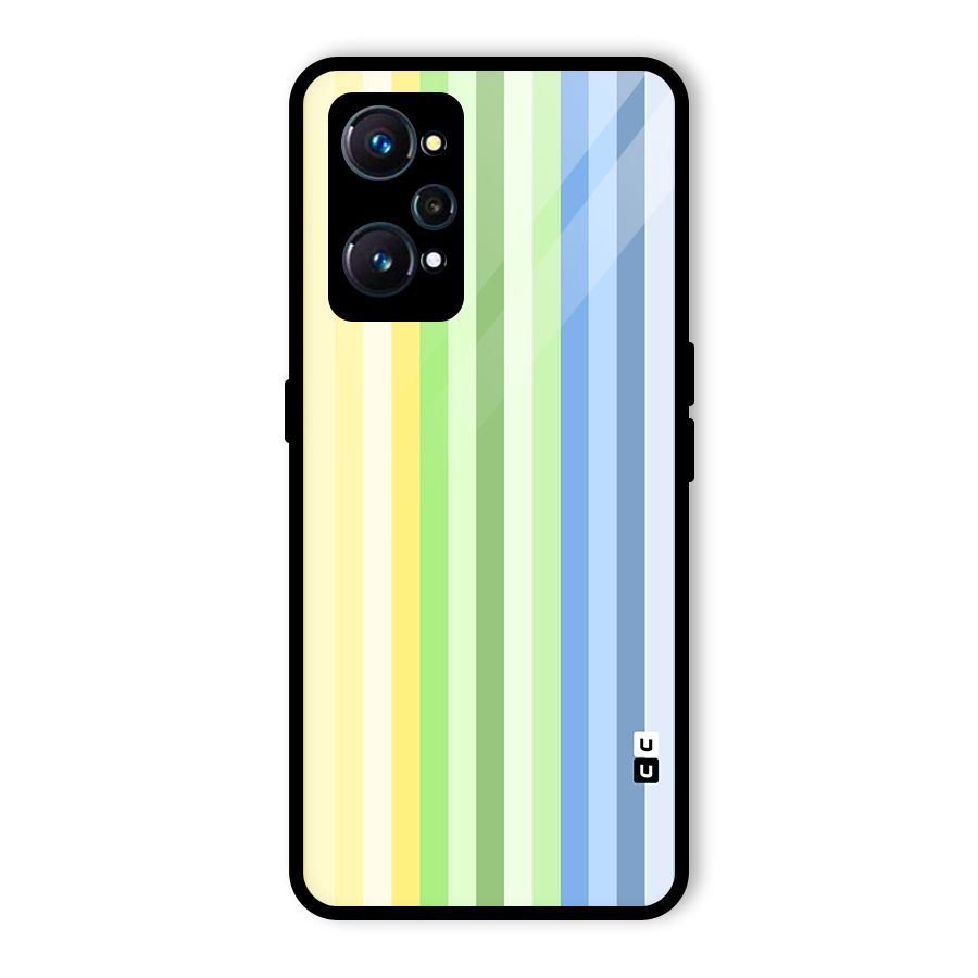 Minimal Pastel Shades Stripes Glass Back Case for Realme GT Neo2