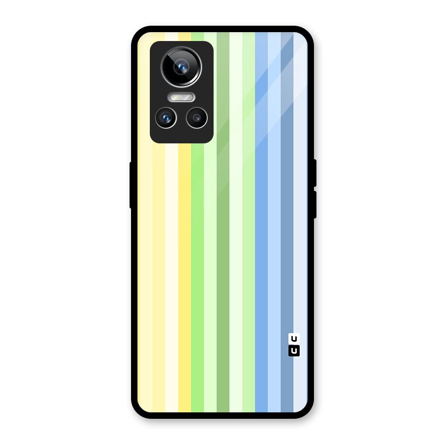 Minimal Pastel Shades Stripes Glass Back Case for Realme GT Neo 3