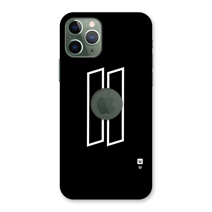 Minimal Slant Rectangles Back Case for iPhone 11 Pro Logo  Cut