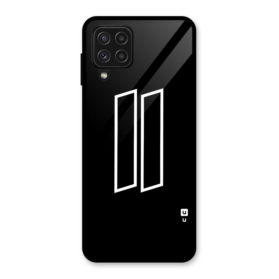 Minimal Slant Rectangles Glass Back Case for Galaxy A22 4G