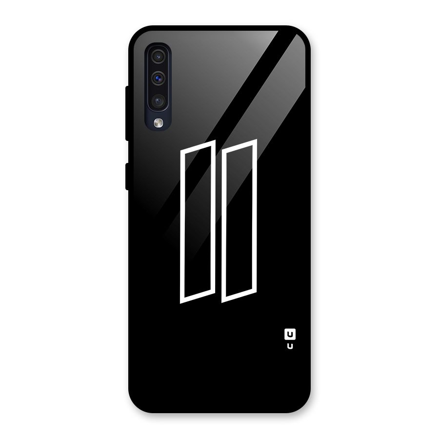 Minimal Slant Rectangles Glass Back Case for Galaxy A50