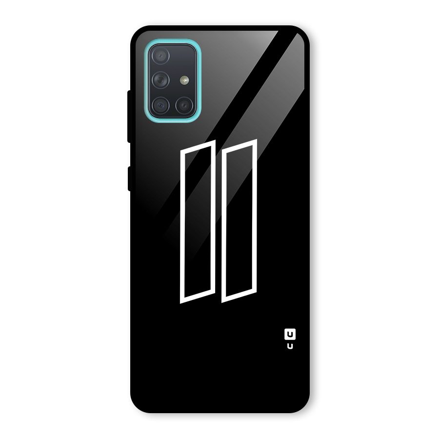 Minimal Slant Rectangles Glass Back Case for Galaxy A71