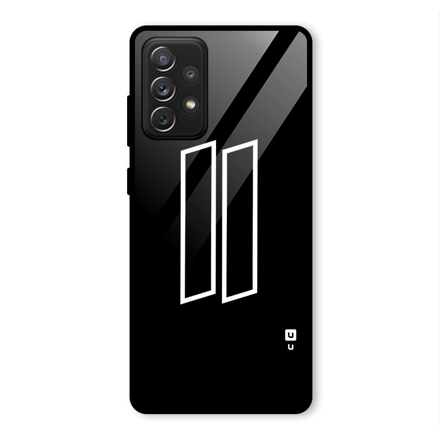 Minimal Slant Rectangles Glass Back Case for Galaxy A72
