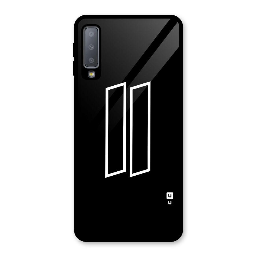 Minimal Slant Rectangles Glass Back Case for Galaxy A7 (2018)