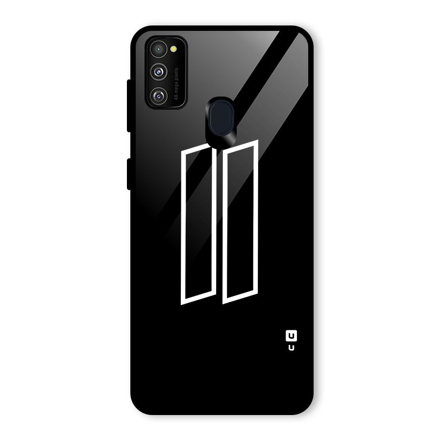 Minimal Slant Rectangles Glass Back Case for Galaxy M30s