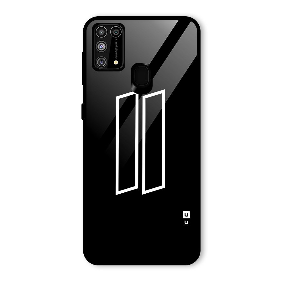 Minimal Slant Rectangles Glass Back Case for Galaxy M31