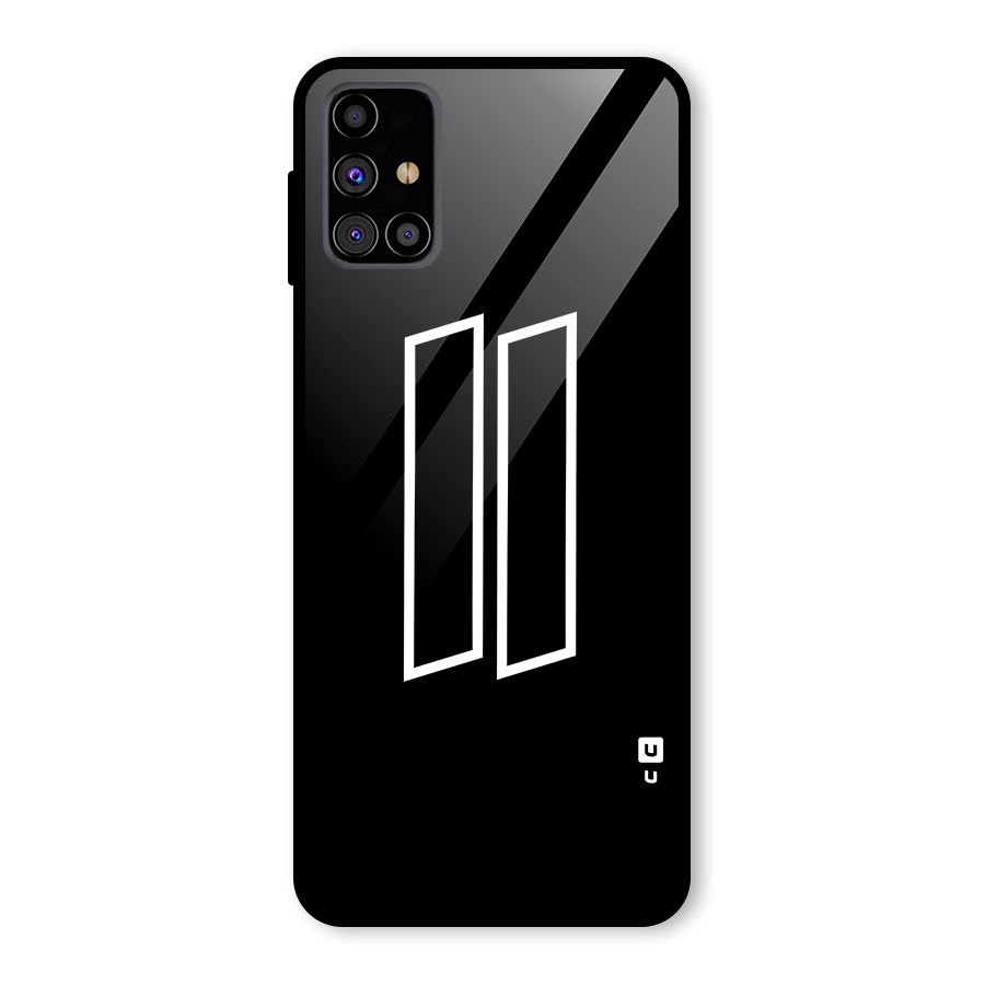 Minimal Slant Rectangles Glass Back Case for Galaxy M31s