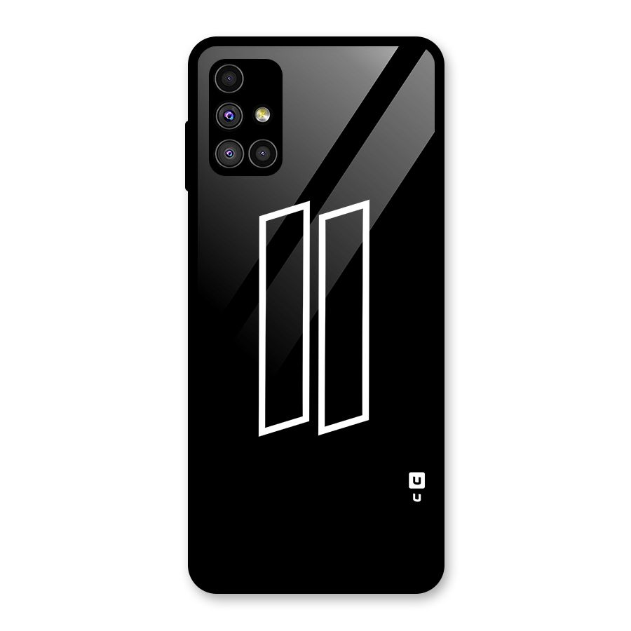 Minimal Slant Rectangles Glass Back Case for Galaxy M51