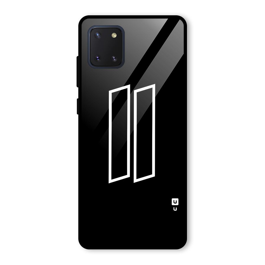 Minimal Slant Rectangles Glass Back Case for Galaxy Note 10 Lite