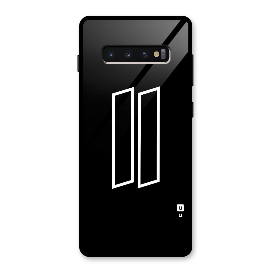 Minimal Slant Rectangles Glass Back Case for Galaxy S10 Plus