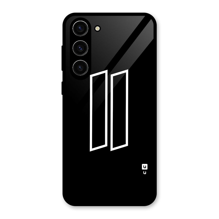 Minimal Slant Rectangles Glass Back Case for Galaxy S23 Plus