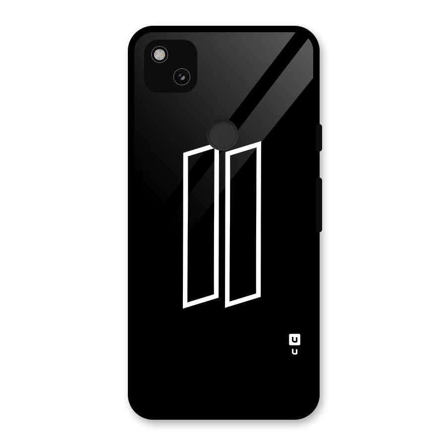 Minimal Slant Rectangles Glass Back Case for Google Pixel 4a