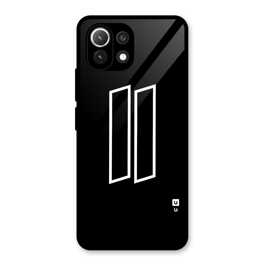 Minimal Slant Rectangles Glass Back Case for Mi 11 Lite