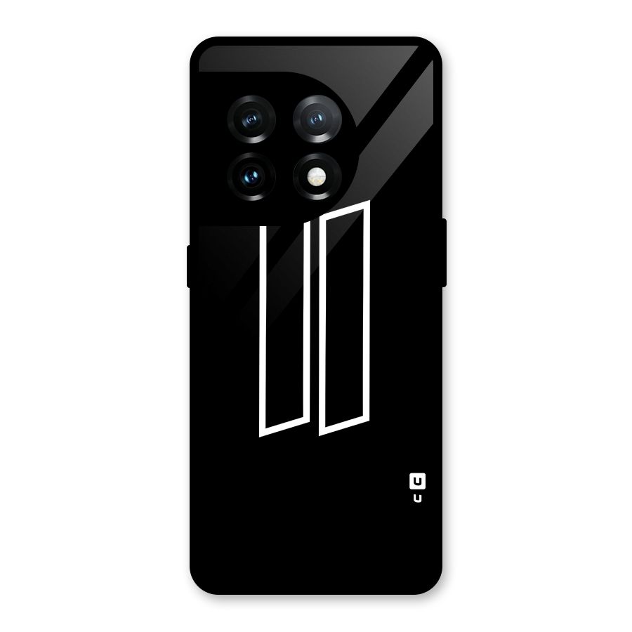 Minimal Slant Rectangles Glass Back Case for OnePlus 11