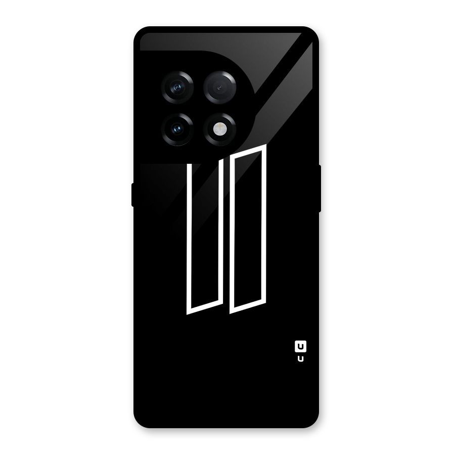 Minimal Slant Rectangles Glass Back Case for OnePlus 11R